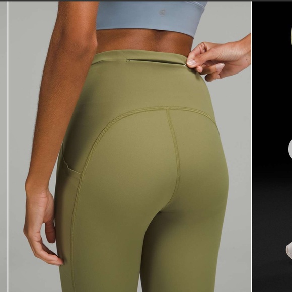 Lululemon Swift Speed High-Rise Crop 21" Bronze Green size 6 style W6CBKS - Picture 5 of 14